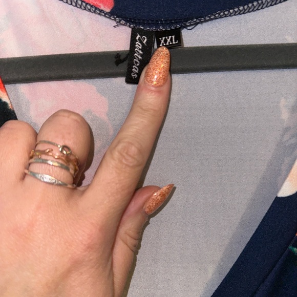 Navy Floral Maxi Dress - Picture 4 of 4